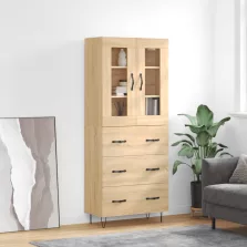   vidaXL sonoma tölgy szerelt fa magasszekrény 69,5 x 34 x 180 cm