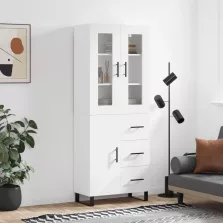 vidaXL fehér szerelt fa magasszekrény 69,5 x 34 x 180 cm
