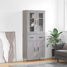   vidaXL szürke sonoma szerelt fa magasszekrény 69,5 x 34 x 180 cm