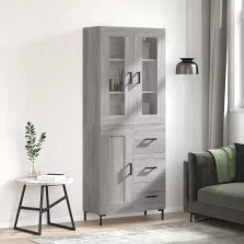   vidaXL szürke sonoma szerelt fa magasszekrény 69,5 x 34 x 180 cm