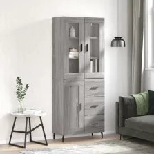   vidaXL szürke sonoma szerelt fa magasszekrény 69,5 x 34 x 180 cm