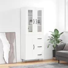 vidaXL fehér szerelt fa magasszekrény 69,5 x 34 x 180 cm