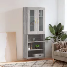   vidaXL szürke sonoma szerelt fa magasszekrény 69,5 x 34 x 180 cm
