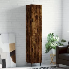   vidaXL füstös tölgy színű szerelt fa magasszekrény 34,5x34x180 cm