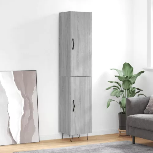 vidaXL szürke sonoma szerelt fa magasszekrény 34,5 x 34 x 180 cm