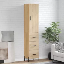   vidaXL sonoma tölgy szerelt fa magasszekrény 34,5x34x180 cm