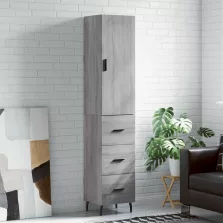   vidaXL szürke sonoma szerelt fa magasszekrény 34,5 x 34 x 180 cm