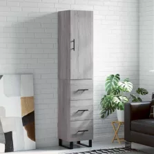   vidaXL szürke sonoma szerelt fa magasszekrény 34,5 x 34 x 180 cm