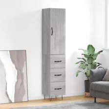   vidaXL szürke sonoma szerelt fa magasszekrény 34,5 x 34 x 180 cm