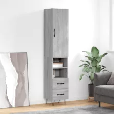   vidaXL szürke sonoma szerelt fa magasszekrény 34,5 x 34 x 180 cm