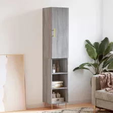   vidaXL szürke sonoma szerelt fa magasszekrény 34,5 x 34 x 180 cm