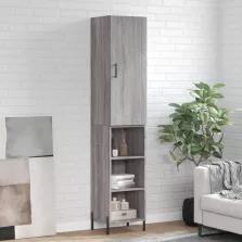   vidaXL szürke sonoma szerelt fa magasszekrény 34,5 x 34 x 180 cm