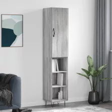   vidaXL szürke sonoma szerelt fa magasszekrény 34,5 x 34 x 180 cm