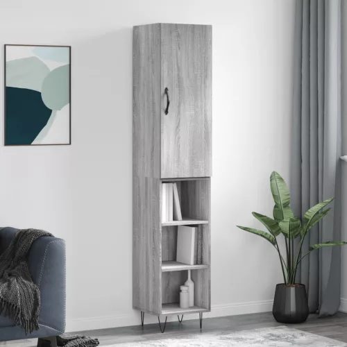 vidaXL szürke sonoma szerelt fa magasszekrény 34,5 x 34 x 180 cm