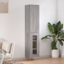   vidaXL szürke sonoma szerelt fa magasszekrény 34,5 x 34 x 180 cm