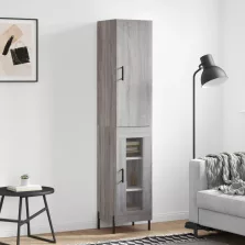   vidaXL szürke sonoma szerelt fa magasszekrény 34,5 x 34 x 180 cm