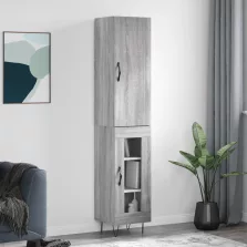   vidaXL szürke sonoma szerelt fa magasszekrény 34,5 x 34 x 180 cm