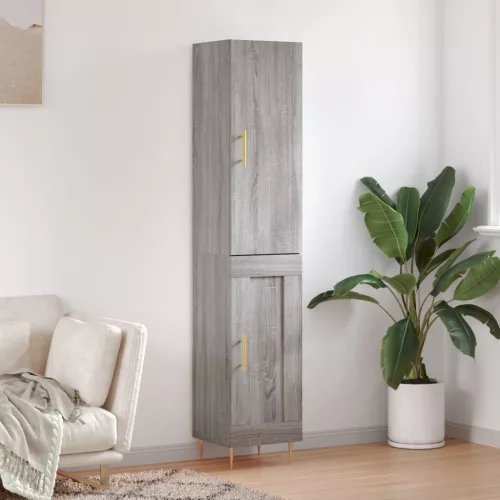 vidaXL szürke sonoma szerelt fa magasszekrény 34,5 x 34 x 180 cm