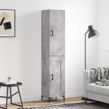 vidaXL betonszürke szerelt fa magasszekrény 34,5x34x180 cm