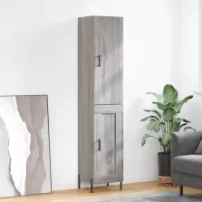   vidaXL szürke sonoma szerelt fa magasszekrény 34,5 x 34 x 180 cm