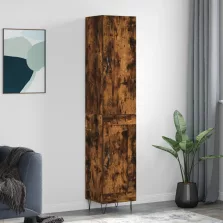   vidaXL füstös tölgy színű szerelt fa magasszekrény 34,5x34x180 cm