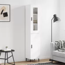 vidaXL fehér szerelt fa magasszekrény 34,5x34x180 cm