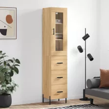   vidaXL sonoma tölgy szerelt fa magasszekrény 34,5x34x180 cm