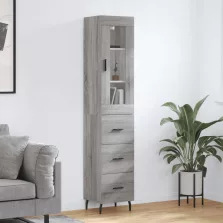   vidaXL szürke sonoma szerelt fa magasszekrény 34,5 x 34 x 180 cm