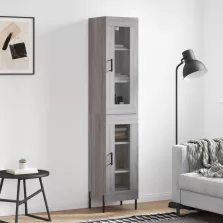   vidaXL szürke sonoma szerelt fa magasszekrény 34,5 x 34 x 180 cm