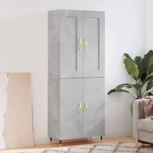   vidaXL betonszürke szerelt fa magasszekrény 69,5 x 34 x 180 cm