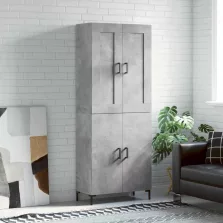   vidaXL betonszürke szerelt fa magasszekrény 69,5 x 34 x 180 cm