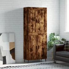   vidaXL füstös tölgy színű szerelt fa magasszekrény 69,5 x 34 x 180 cm