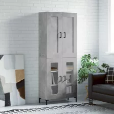   vidaXL betonszürke szerelt fa magasszekrény 69,5 x 34 x 180 cm