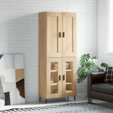   vidaXL sonoma tölgy szerelt fa magasszekrény 69,5 x 34 x 180 cm