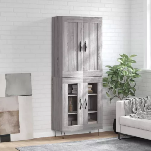 vidaXL szürke sonoma szerelt fa magasszekrény 69,5 x 34 x 180 cm