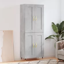   vidaXL betonszürke szerelt fa magasszekrény 69,5 x 34 x 180 cm