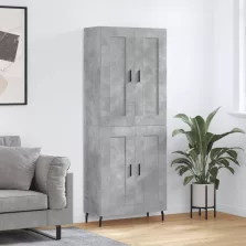   vidaXL betonszürke szerelt fa magasszekrény 69,5 x 34 x 180 cm