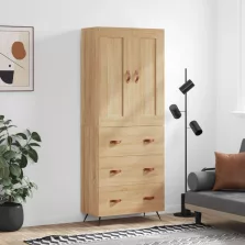   vidaXL sonoma tölgy szerelt fa magasszekrény 69,5 x 34 x 180 cm