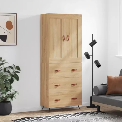 vidaXL sonoma tölgy szerelt fa magasszekrény 69,5 x 34 x 180 cm
