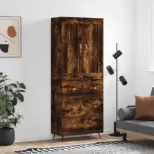   vidaXL füstös tölgy színű szerelt fa magasszekrény 69,5 x 34 x 180 cm