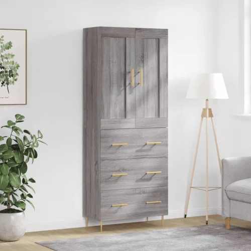 vidaXL szürke sonoma szerelt fa magasszekrény 69,5 x 34 x 180 cm