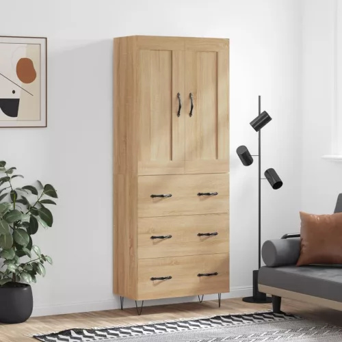 vidaXL sonoma tölgy szerelt fa magasszekrény 69,5 x 34 x 180 cm