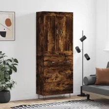   vidaXL füstös tölgy színű szerelt fa magasszekrény 69,5 x 34 x 180 cm
