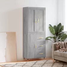   vidaXL szürke sonoma szerelt fa magasszekrény 69,5 x 34 x 180 cm