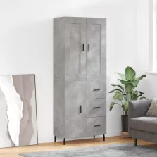   vidaXL betonszürke szerelt fa magasszekrény 69,5 x 34 x 180 cm