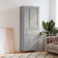   vidaXL szürke sonoma szerelt fa magasszekrény 69,5 x 34 x 180 cm