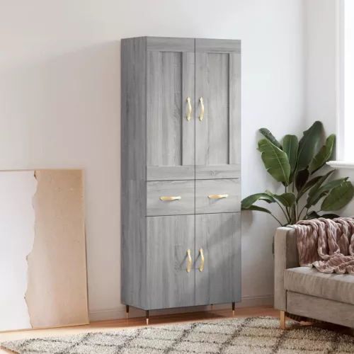 vidaXL szürke sonoma szerelt fa magasszekrény 69,5 x 34 x 180 cm