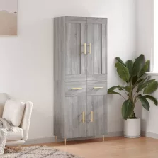   vidaXL szürke sonoma szerelt fa magasszekrény 69,5 x 34 x 180 cm