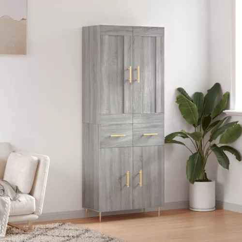 vidaXL szürke sonoma szerelt fa magasszekrény 69,5 x 34 x 180 cm