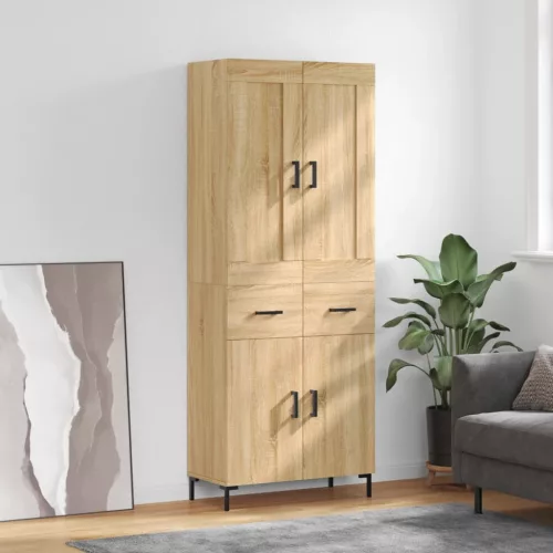 vidaXL sonoma tölgy szerelt fa magasszekrény 69,5 x 34 x 180 cm